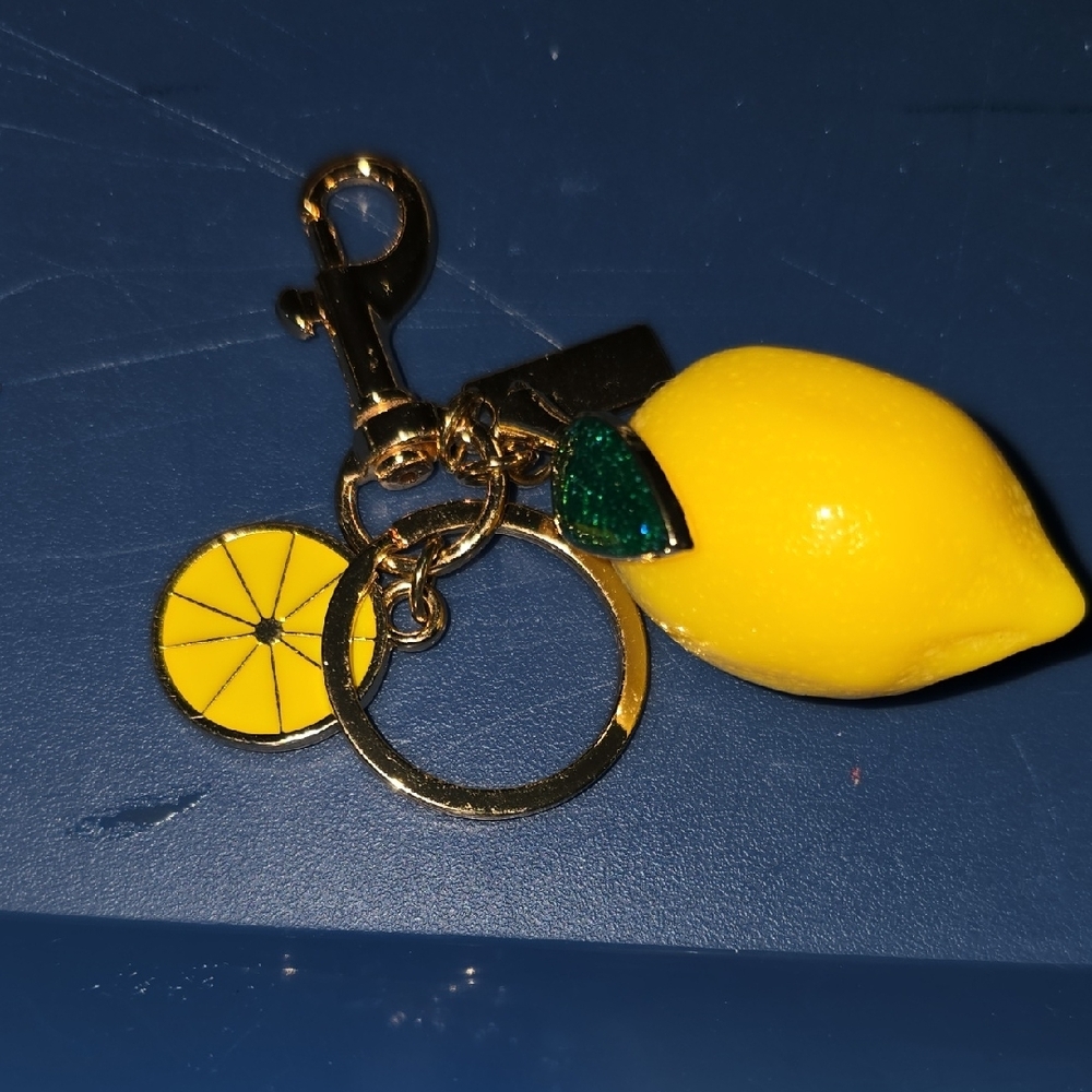 Yellow Lemon Keychain Accessory - Picture 2 of 2